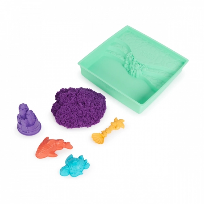 Kinetic Sand krabica tekutého piesku s podložkou fialová