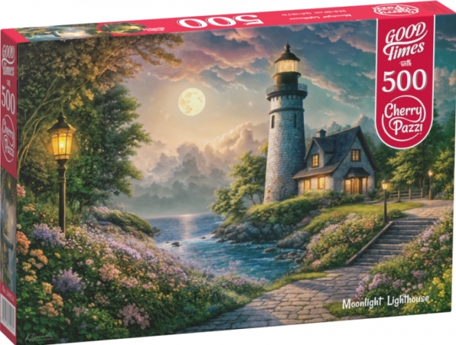 Puzzle Maják pri mesačnom svite 500 dielikov