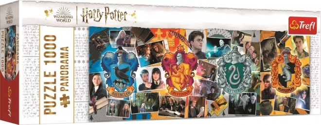 Panoramatické puzzle Harry Potter: Čtyři bradavické koleje 1000 dielikov