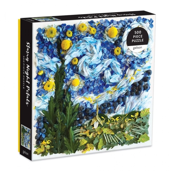 Puzzle Hviezdna noc z okvetných lístkov 500 dielikov