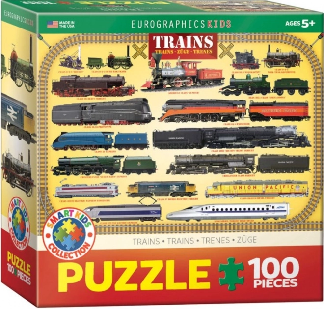 Puzzle Vlaky 100 dielikov