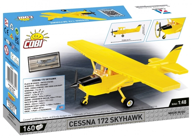 Cessna 172 Skyhawk žltá stavebnica