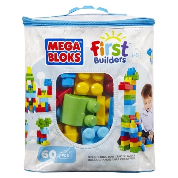 Mega Bloks First Builders Kocky v plastovom vrecku 60 ks