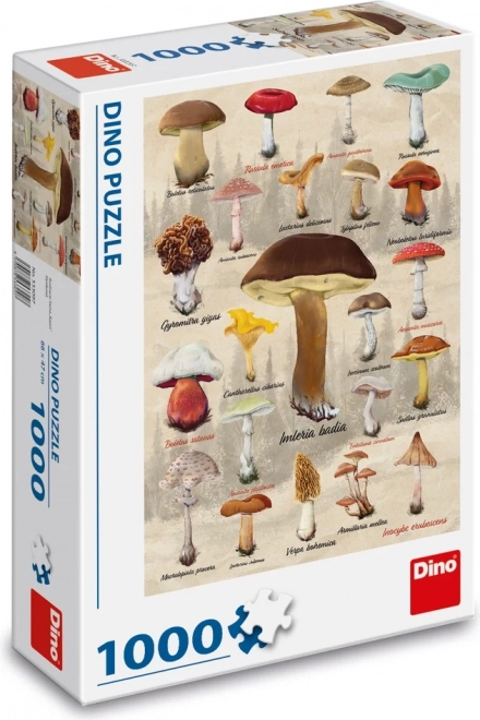 Dino puzzle huby koláž 1000 dielikov