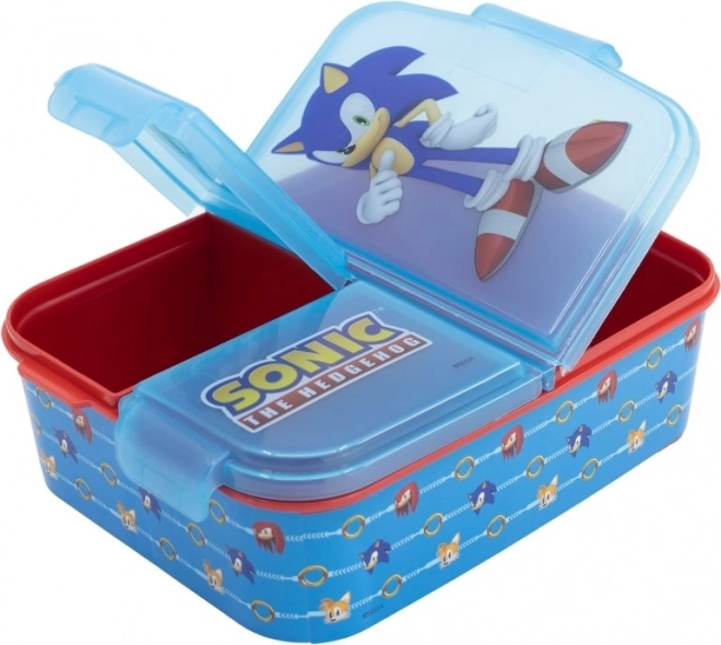 Sonic box na desiatu s viacerými priehradkami