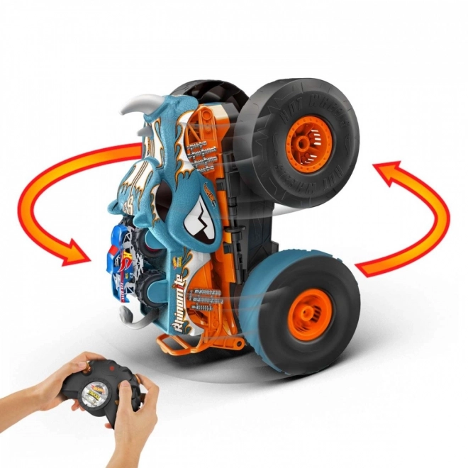 Hot Wheels RC monster truck transformujúci sa Rhinomite