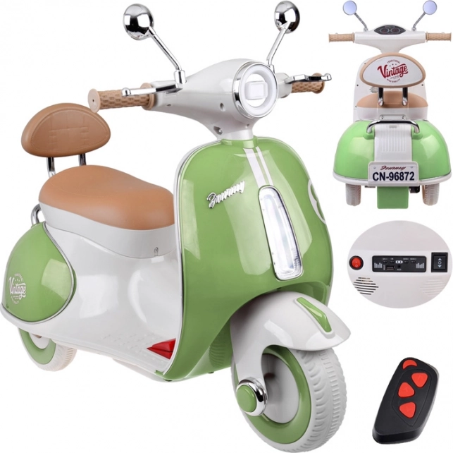 Klasický detský elektrický skúter oranžový – Zelená