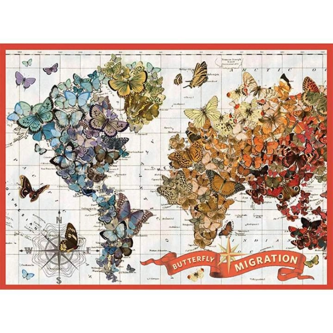 Umelecká mapa sveta z motýľov