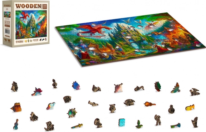 Drevené Puzzle Fantasy Zámok 1010 Dielikov