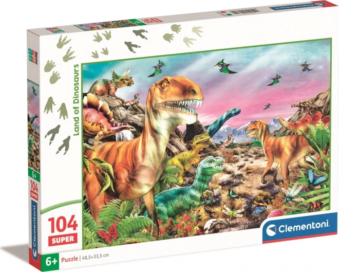 Clementoni Puzzle Zem Dinosaurov 104 Dielikov