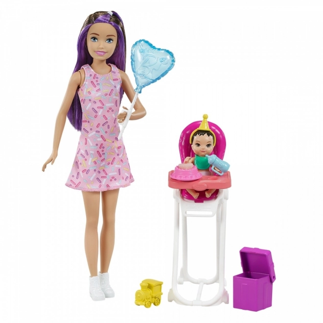 Bábika Barbie Skipper Klub Opatrovateliek - Stolička Mini Narodeniny