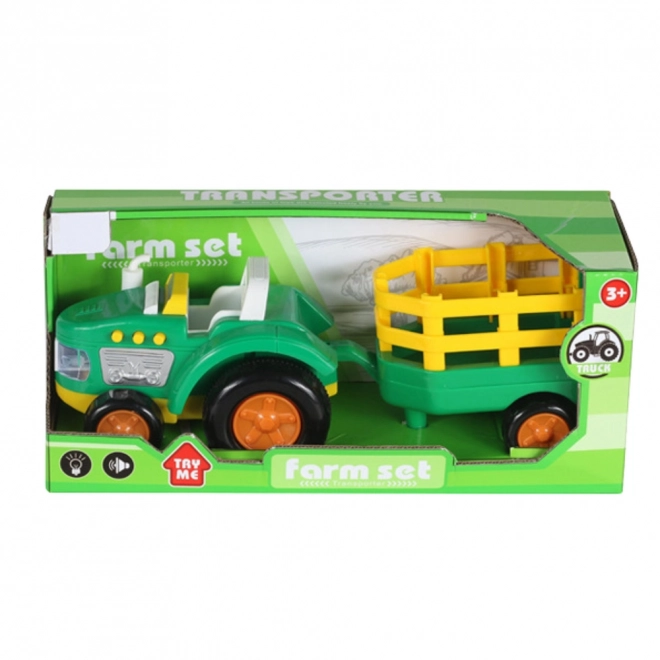 Farmársky traktor pre najmenších s prívesom