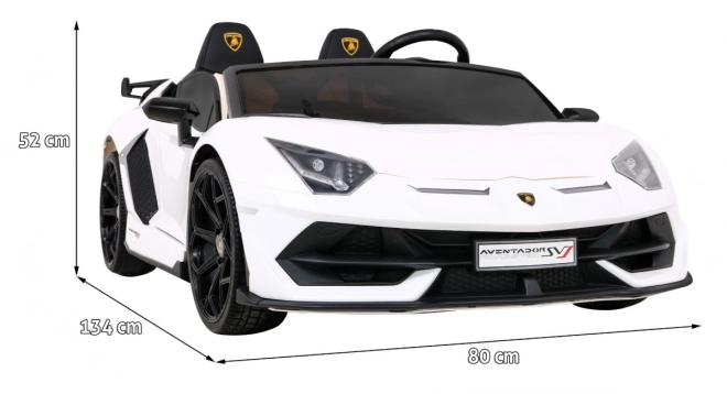 Lamborghini SVJ DRIFT pro 2 deti Biela + funkcia Drift + diaľkové ovládanie + MP3 LED + pomalý štart