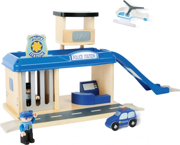 Drevená policajná stanica Small Foot s príslušenstvom