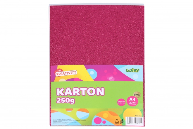 Karton A4 Glitter, 10 ks