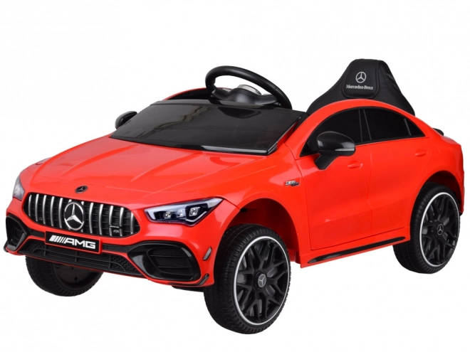 Detské elektrické auto Mercedes AMG CLA 45s s hojdačkovým efektom – Červená