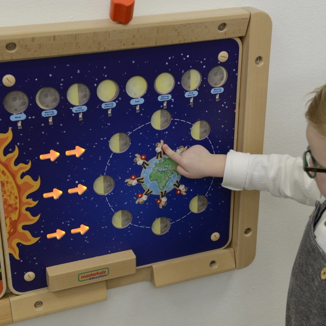 Vzdelávacia tabuľa Mesiacové fázy Montessori