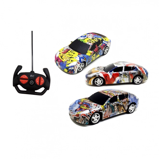 Auto s graffiti RC na diaľkové ovládanie 18 cm