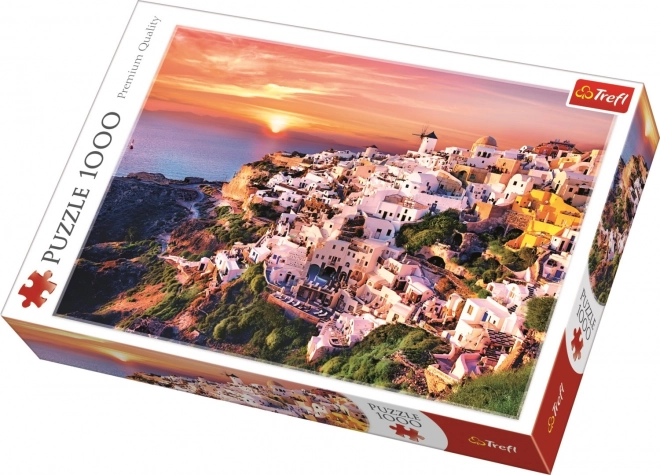 Puzzle 1000 dielikov západ slnka nad Santorini