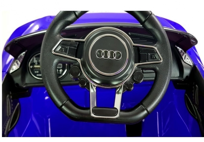 Modrý akumulátorový automobil Audi R8 Spyder