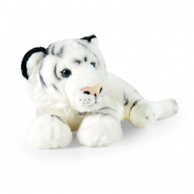 Biely plyšový tiger ležiaci 36 cm eco-friendly