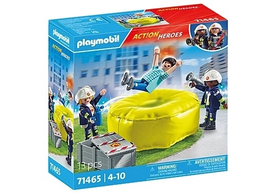 Figúrkový set Playmobil Hasiči s bezpečnostným vankúšom