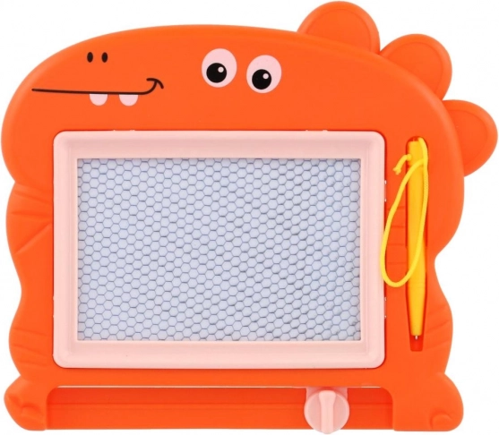 Magnetická kresliaca tabuľa pre deti v tvare dinosaura, 4 farby