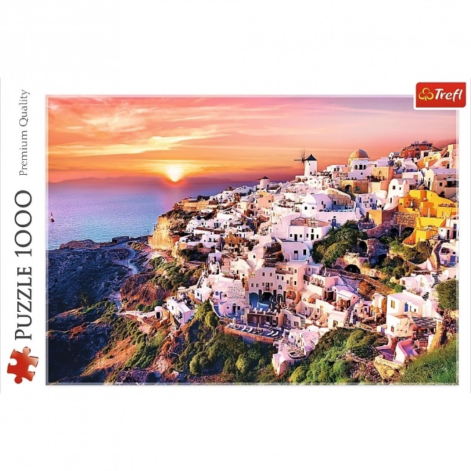 Puzzle 1000 dielikov západ slnka nad Santorini