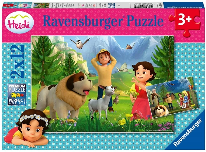 Ravensburger puzzle Heidi: Spoločný čas na horách