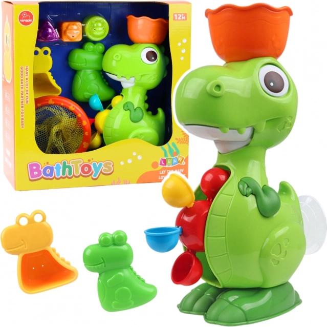 Súprava kúpeľňových hračiek Dino s mlynčekom