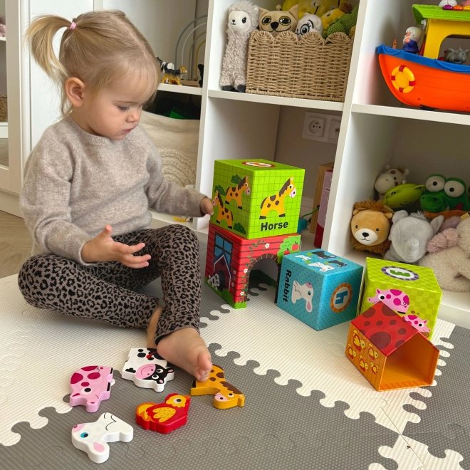 Woopie zelená farma stavebnica s figúrkami