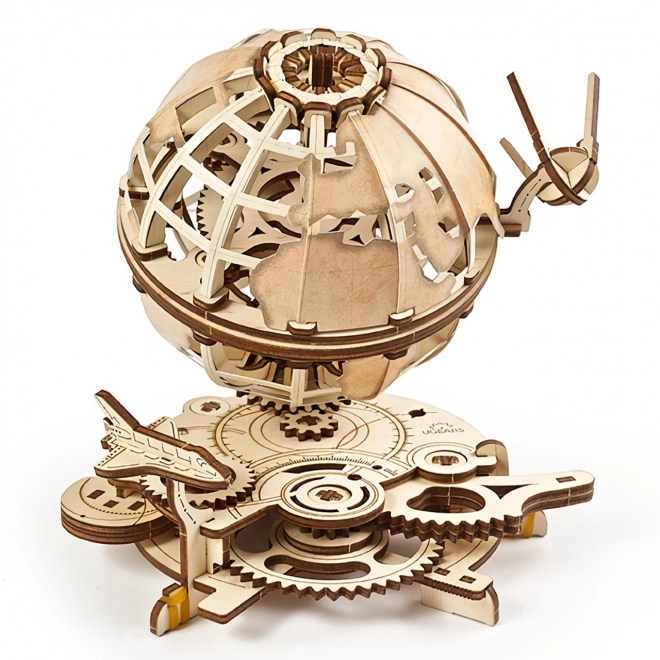 Ugears 3D drevené mechanické puzzle Glóbus