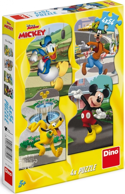 Puzzle Mickey a priatelia v meste 4x54 dielikov