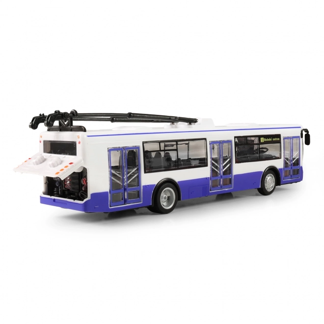 Autobus so zvukovými efektmi 28 cm modrý