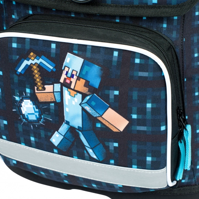 Školská aktovka Ergo Minecraft Blue Axe