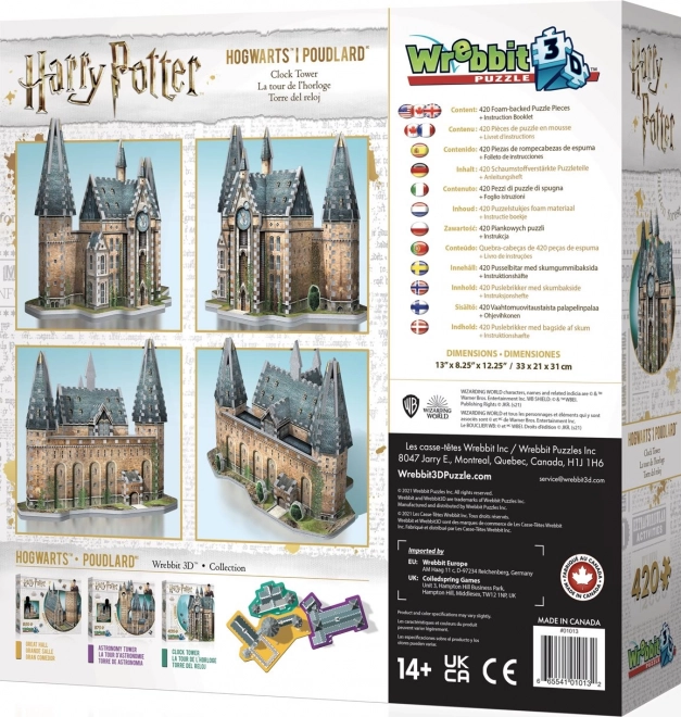 Wrebbit 3D puzzle Harry Potter: Hodinová veža