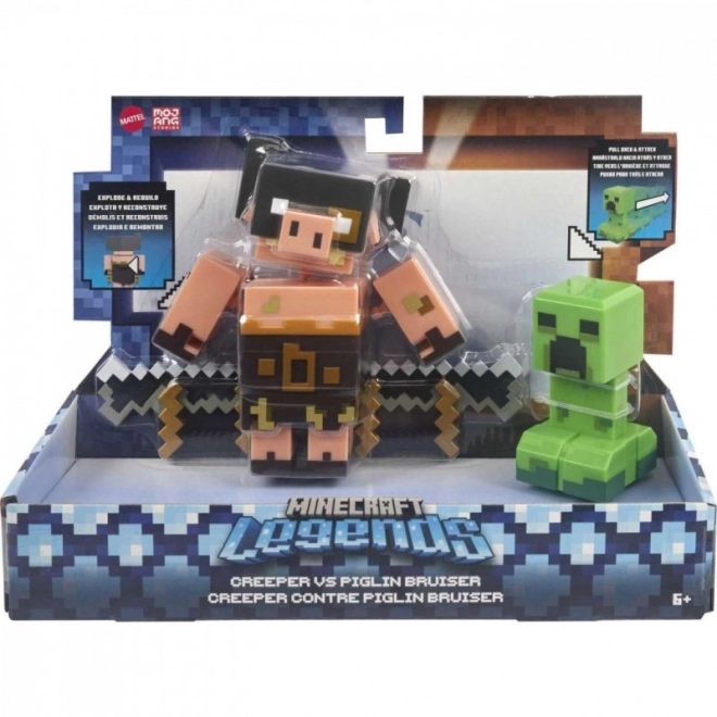 Figúrky Minecraft Legends Creeper vs Piglin