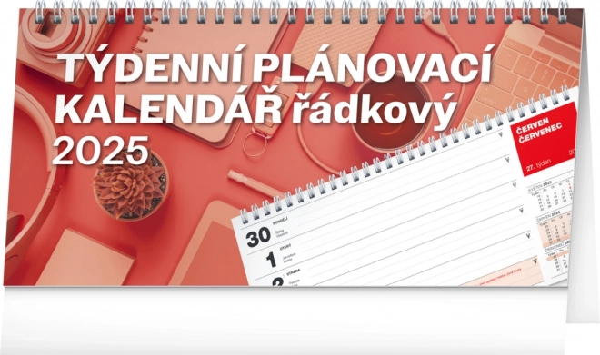 Stolový kalendár Plánovací riadkový 2025