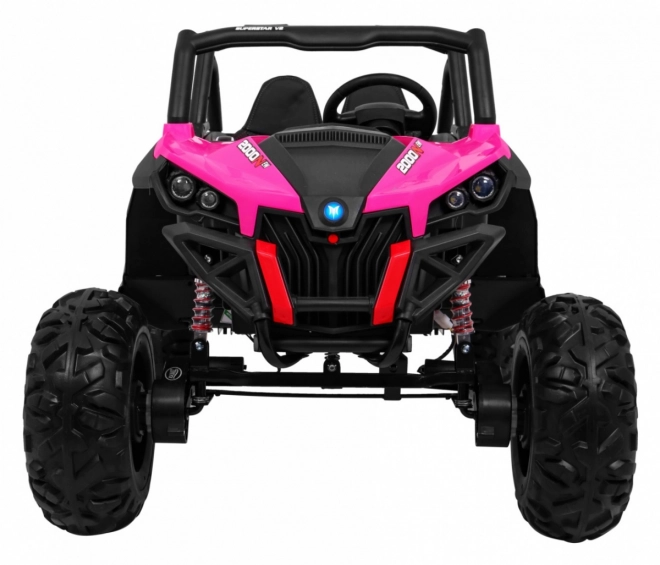 Detský kočík SuperStar ružový + pohon 4x4 + diaľkové ovládanie + batožinový priestor + MP3 LED + zámok dverí