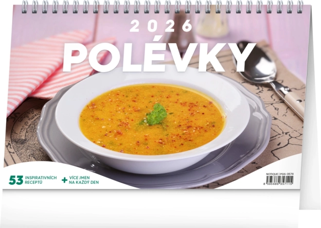 Stolový kalendár Polievky 2026