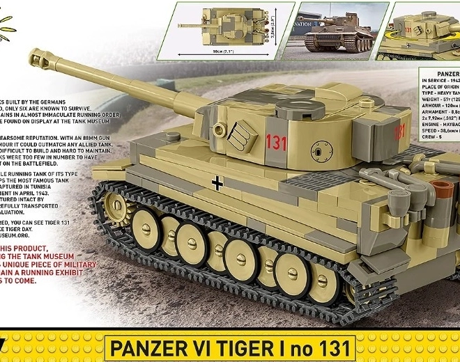 Model tanku Panzer VI Tiger I č. 131 od COBI