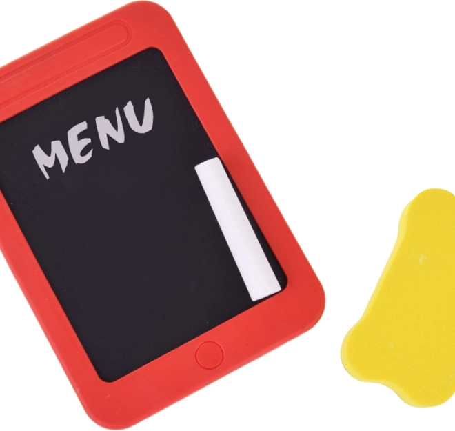 Kriedová tabuľa na menu a odkazy