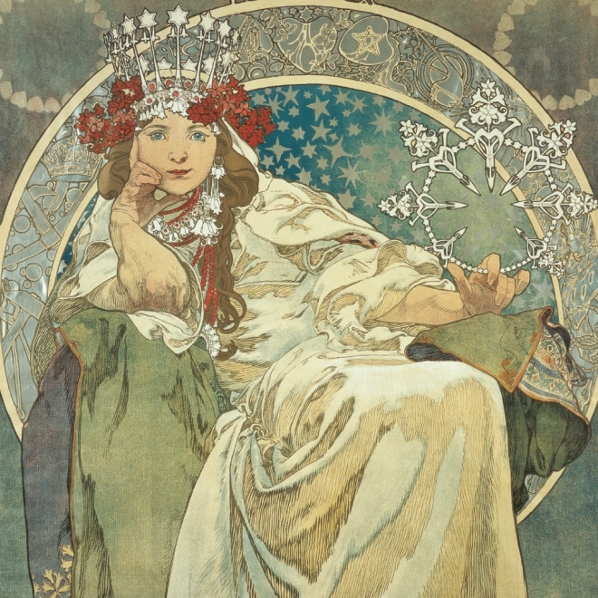 Poznámkový kalendár Alfons Mucha 2025