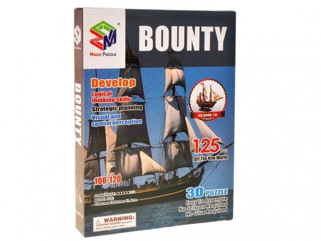 Puzzle 3D loď HMS Bounty 125 dielov