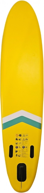 Žltý nafukovací SUP paddleboard 350 cm so sedátkom a príslušenstvom