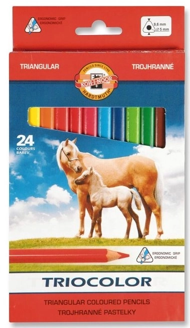 Trojhranné pastelky Koh-i-noor 24 ks Triocolor