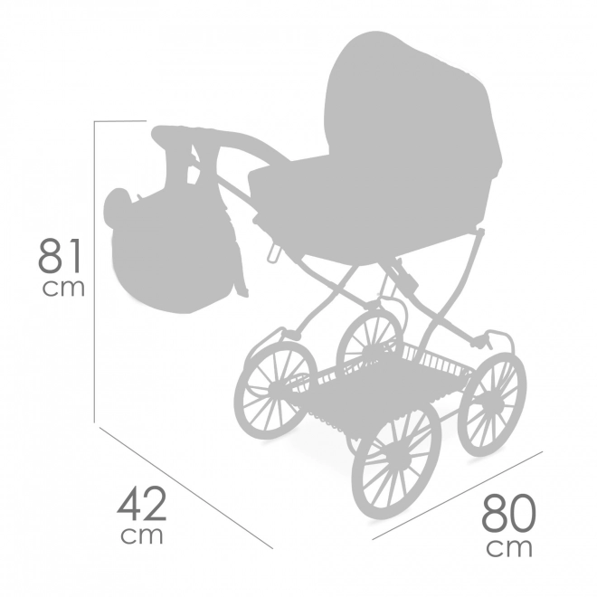 Skladací kočík pre bábiky s batôžkom Koala 2024 - 81 cm