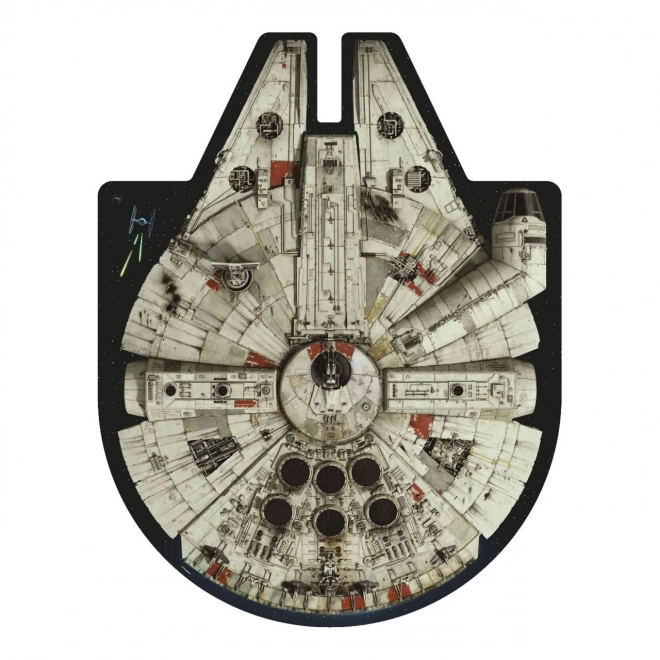 Obojstranné tvarové puzzle Star Wars: Millennium Falcon 1000 dielikov