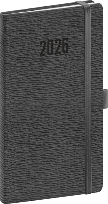 Vreckový diár Rivoli 2026 šedý