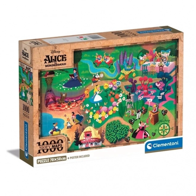 Puzzle 1000 Kusov Disney Maps Alice